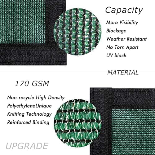 UPGRADE Privacy Fence Screen 4'x68' Dark Green Outdoor 90% Visibility Blockage - Image 2