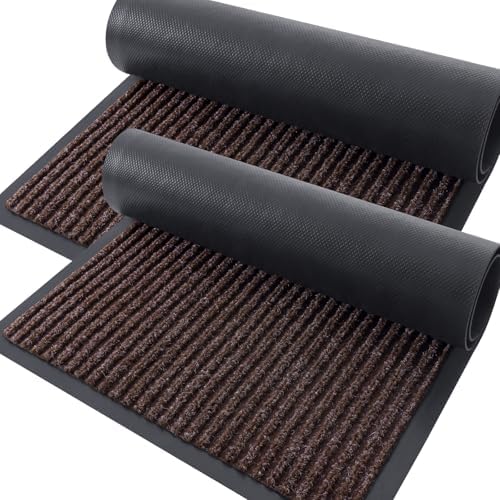 OLANLY 2-Pack Front Door Mats 33x21, Waterproof Heavy-Duty Doormats by OLANLY