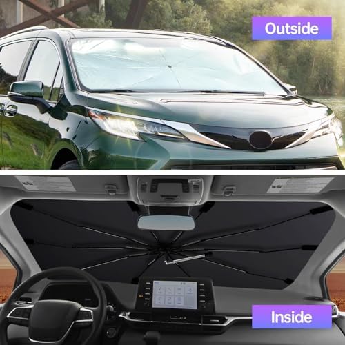 Windshield Sun Shade Umbrella, Scratch-Free Sunshade - Image 4