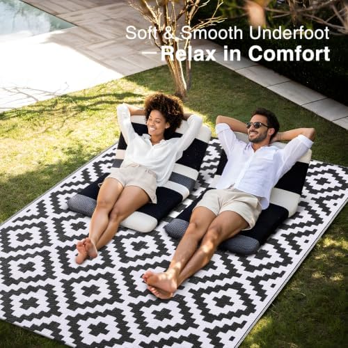 OLANLY Outdoor Rug 4x6 ft Waterproof Reversible Mat - Image 5