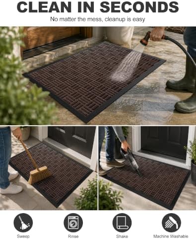 Mibao Front Door Mat Outdoor Entrance, 29.5" x 17" Heavy Duty Welcome Mat - Image 5