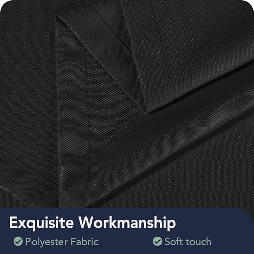 Black Outdoor Curtains for Patio Waterproof, 8 Panels, Rod Pocket - Image 5