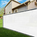 8' x 95' White Fence Privacy Screen, 90% Blockage Fabric Windscreen Cover by ShadeMart