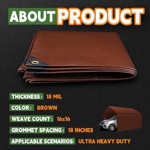 RAINDEWAY Tarp 4x10FT - Image 6