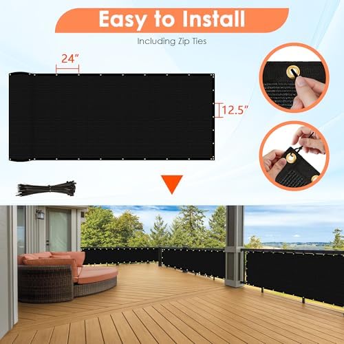 iCover 4x50ft Privacy Screen Fence, Outdoor Fencing Panels, Garden Windscreen - Image 5