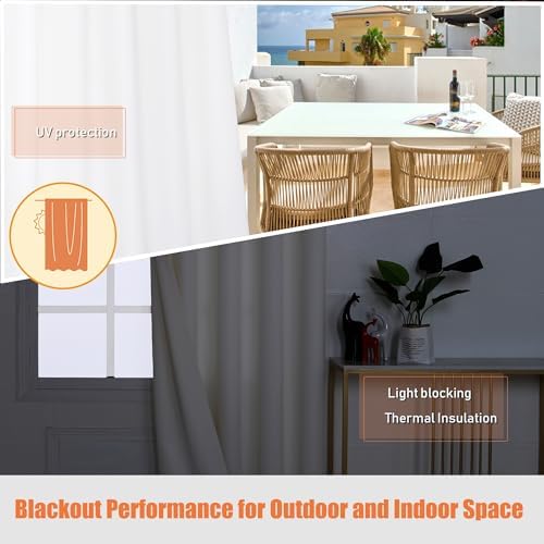 BONZER Outdoor Curtains for Patio Waterproof Thermal Insulated Privacy - Image 5