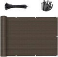 SUNLAX Custom Size 2.5'x14' Brown Balcony Privacy Screen 90% UV Block by SUNLAX