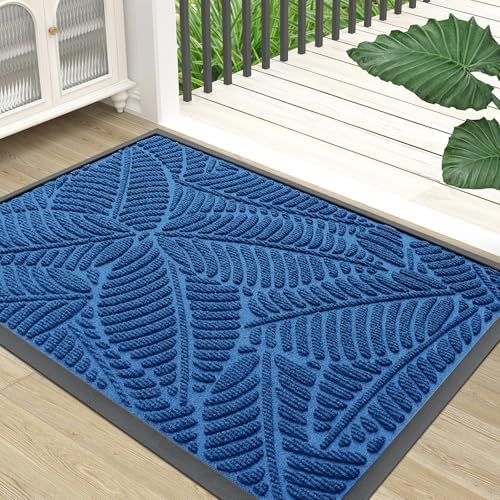 Colorxy Waterproof Front Doormat, Sturdy Natural Rubber Door Mat by Colorxy