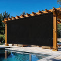 Outdoor Roller Shades for Patio 12'Wx8'H Black, 90% UV Block & Privacy by Unknown
