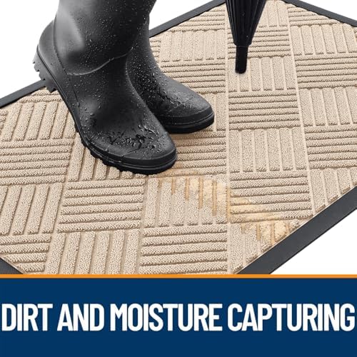 OLANLY Front Door Mat Outside Entrance 33x21, Waterproof Heavy-Duty Doormat - Image 3