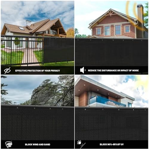 SUNNY GUARD 6' x 140' Privacy Fence Screen, Heavy Duty HDPE Mesh - Image 4