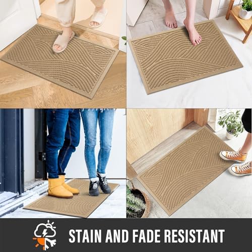 HIYARD Sturdy Front Door Mat, Absorbent Muddy Dirt Resist Welcome Door Mats - Image 6