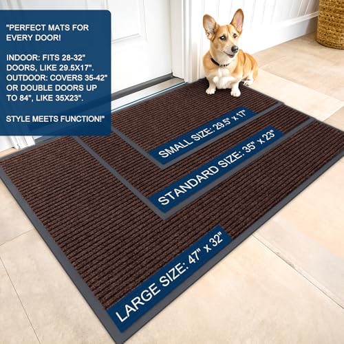 OLANLY Front Door Mat 47x32, Waterproof Heavy-Duty Indoor Outdoor Doormat - Image 2
