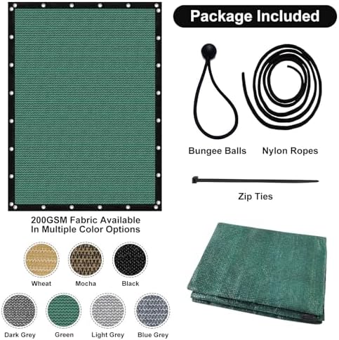 Artpuch 90% Sun Shade Cloth, 6 x 12 FT Pergola Shade Cover Canopy - Image 5