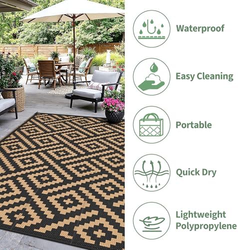 sarben Outdoor Rug, Waterproof Plastic Rugs - Image 5