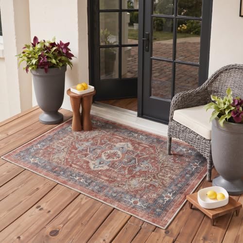 GENIMO 5x7 Outdoor Rug, Washable - Image 4