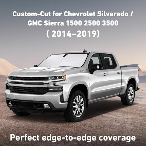 EcoNour Windshield Sunshade for Chevrolet Silverado/GMC Sierra 2014-2019 - Image 2
