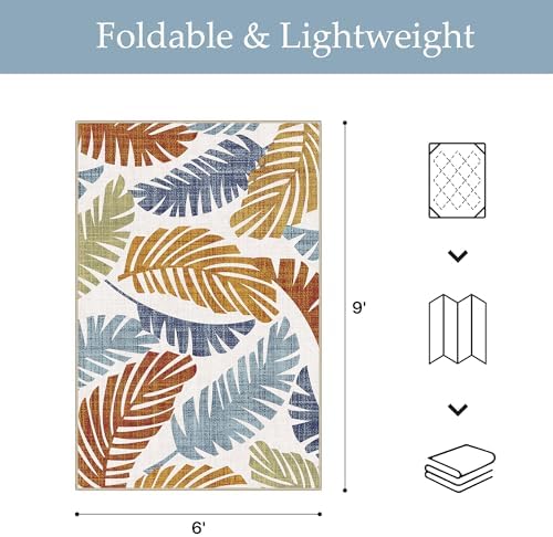 GENIMO 6x9 Outdoor Rug, Washable - Image 2