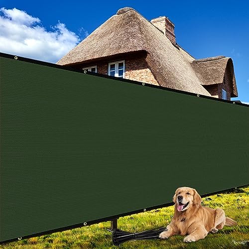 Shade&Beyond 8'x13' Dark Green Privacy Screen Fence Cover 170 GSM Fencing Mesh by ShadeBeyond