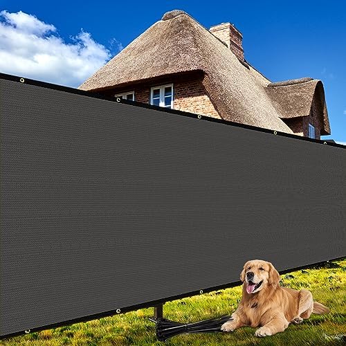 Shade&Beyond 6'x9' Dark Grey Privacy Screen Fence Cover 170 GSM Fencing Mesh by ShadeBeyond