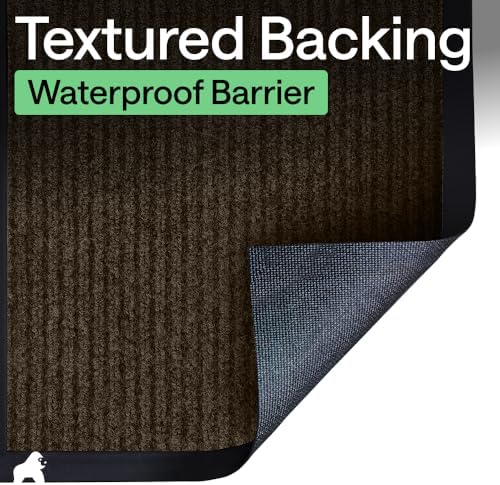 GORILLA GRIP Traffic Guard Indoor Outdoor Heavy Duty Door Mat, 72x48 Brown - Image 6