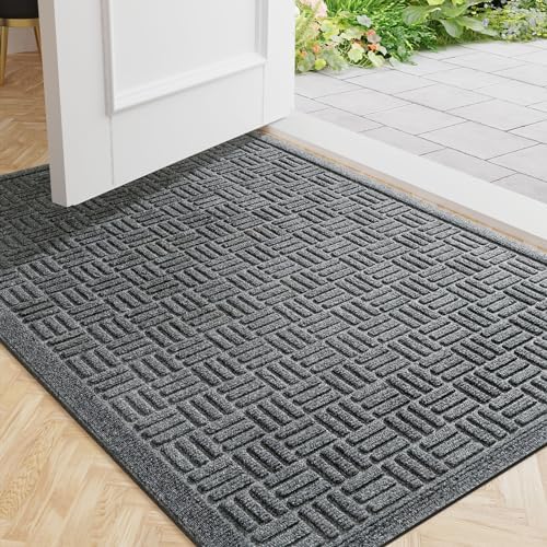 Mibao Front Door Mat Outside Entrance, Heavy Duty Welcome Mat, Stain and Fade by Mibao