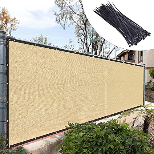 Royal Shade 4' x 139' Beige Fence Privacy Screen, 90% Blockage Windscreen by RoyalShade