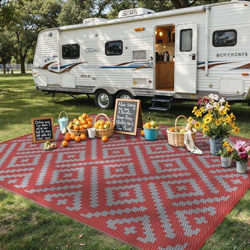 GENIMO Outdoor Rug, Waterproof Plastic Rugs by GENIMO