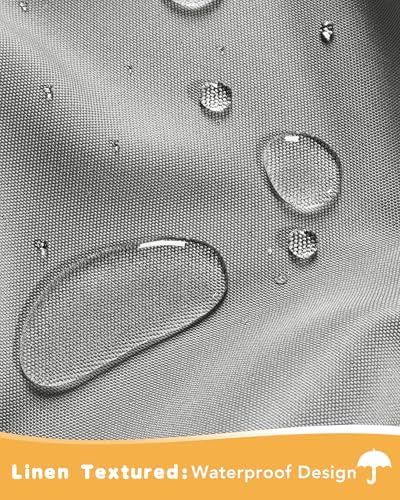 Extra Wide Outdoor Curtains for Patio Waterproof 2 Pcs 110x84 Inch Silver - Image 2
