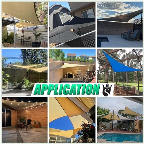 Royal Shade 19' x 23' x 29.8' Blue Triangle Sun Shade Sail - Image 5