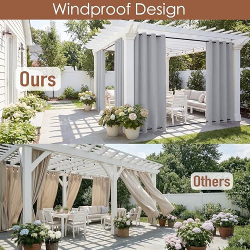 RYB HOME 2 Panels Outdoor Curtains - Image 2