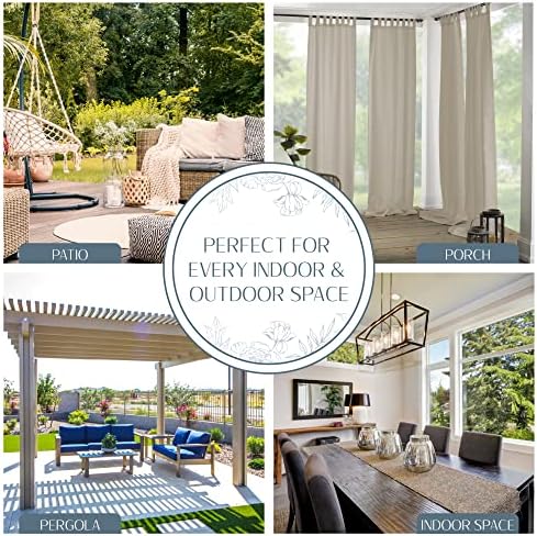 Elrene Home Fashions Matine Weatherproof Tab-Top Indoor/Outdoor Solid Color - Image 3