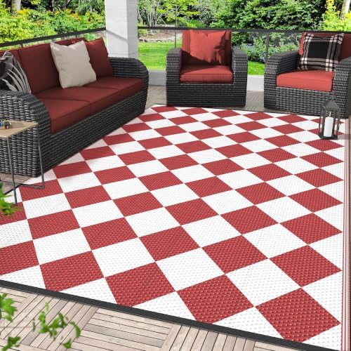 GENIMO Outdoor Rug, Waterproof Plastic Rugs by GENIMO