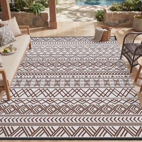 MontVoo Outdoor Rug 8x10 Waterproof Outdoor Patio Rug Mat Reverisble Plastic by MontVoo