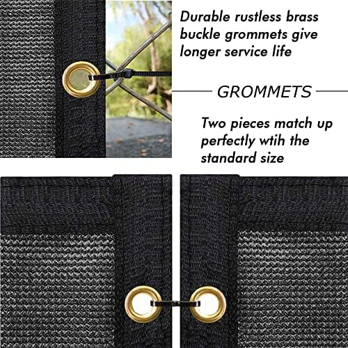 UPGRADE Privacy Fence Screen 5'x61' Black Outdoor 90% Visibility Blockage 170 - Image 3