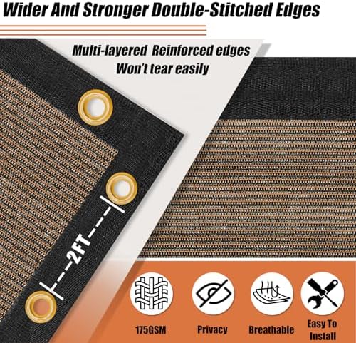 KANAGAWA 6ft x 50ft Privacy Screen Fence, 90% Blockage Heavy Duty 175 GSM - Image 2