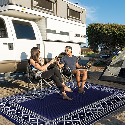 GENIMO Outdoor Rug Waterproof for Patio Decor, Camping Mats for Outdoor - Image 3