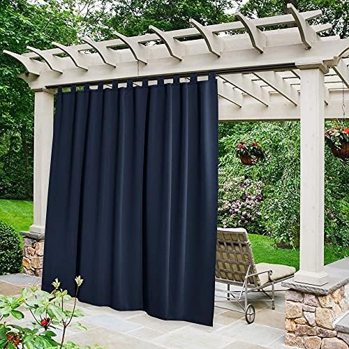 NICETOWN Patio Door Navy Blue Curtains Waterproof 95" Length, Thermal Insulated - Image 2