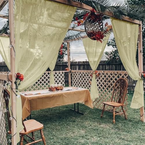 youleyar Sheer Outdoor Curtains - Image 2
