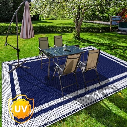 KMAT Outdoor Rug, Waterproof Reversible Patio Rugs, 5x8ft Large Outdoor Area - Image 6