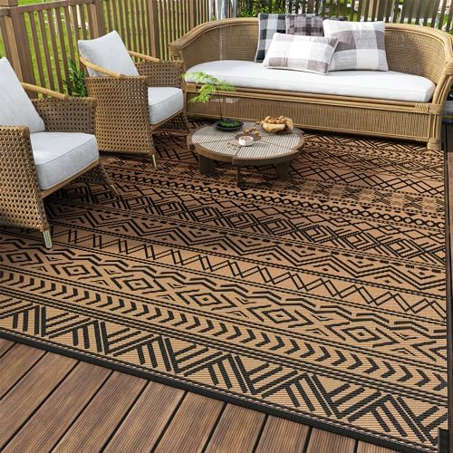 MontVoo Outdoor Rug 8x10 Waterproof Outdoor Patio Rug Mat Reverisble Plastic by MontVoo