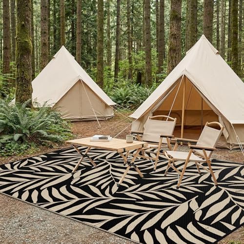 Smiry Outdoor Rug 6x9 ft Waterproof Reversible Leaf Mat - Image 7