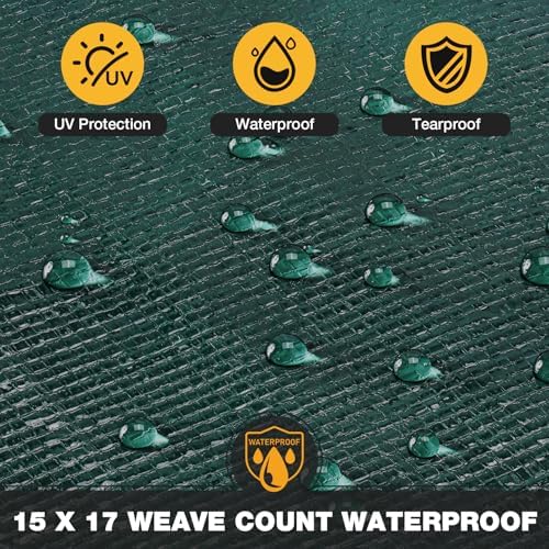 Winpull Tarp 10x12 Feet 16 Mil Heavy Duty Waterproof Tarp, Large Multipurpose - Image 4