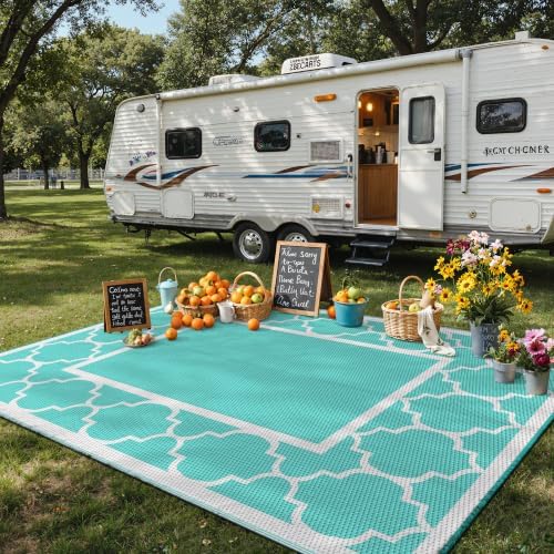 GENIMO Outdoor Rug, Waterproof Plastic Rugs - Image 3