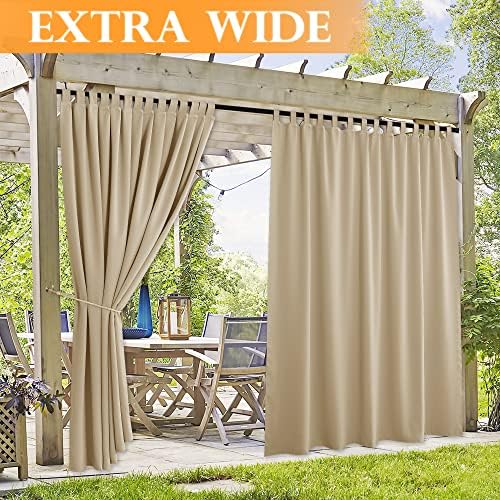 RYB HOME 2 Panels Extra Wide Outdoor Curtains - Image 2