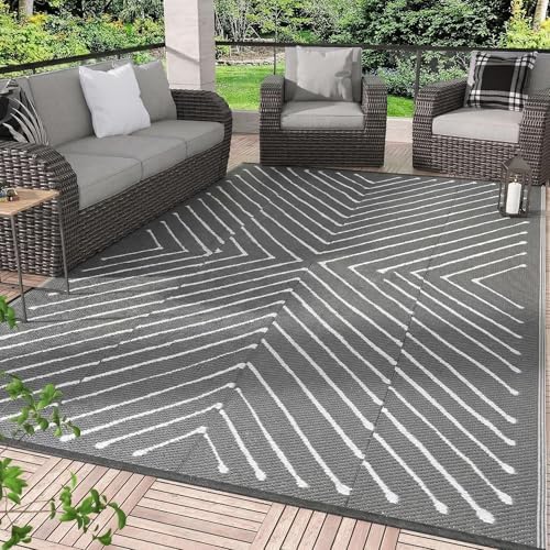 Garvee 8x10 Outdoor Patio Carpet Reversible Waterproof, Large Portable RV by Garvee