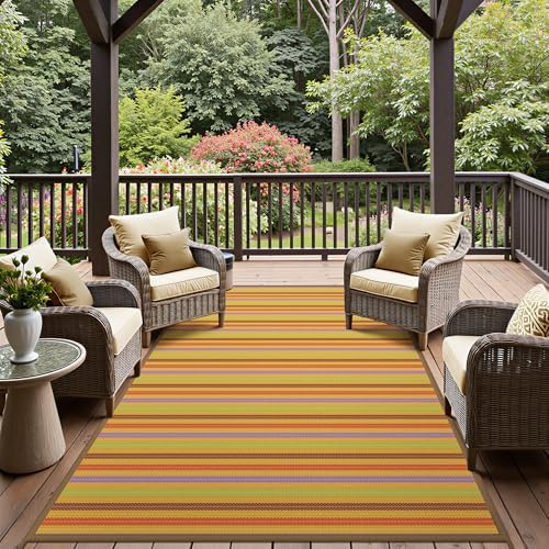 GENIMO Fall Decor Outdoor Rug, Plastic Rugs - Image 3