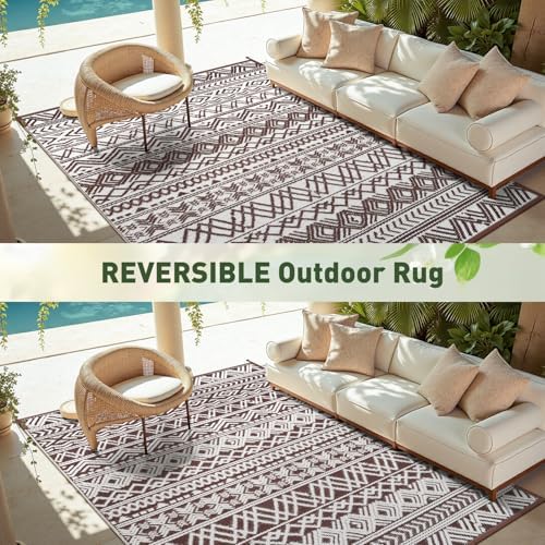 MontVoo-Outdoor Rug Carpet Waterproof 6x9 ft Reversible Patio Rug RV Camping - Image 6