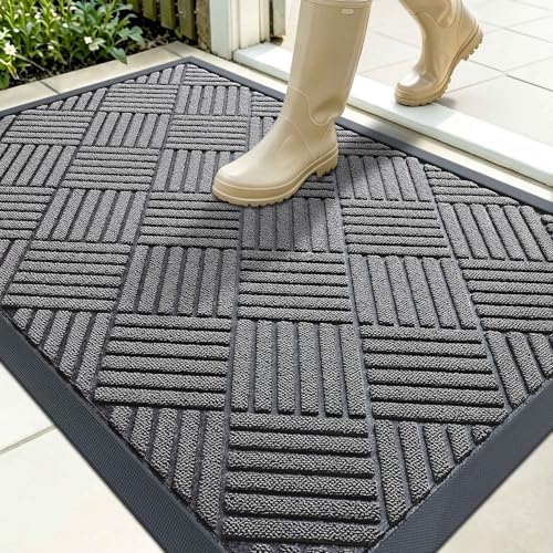 OLANLY Front Door Mat Outside Entrance 35x23, Waterproof Heavy-Duty Doormat by OLANLY
