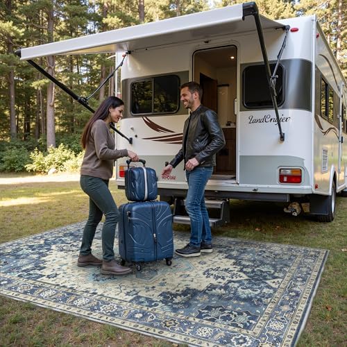 GENIMO 5x8 Outdoor Rug, Washable - Image 4